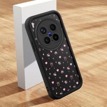 HONTINGA Vivo X300 Pro ile Uyumlu Kılıfı Düşüme Önleyici Basitlik Anti Düşme Kamera Korumali Şirin Kedi Siyah Çiçek Desen Yumuşak Silikon Telefon Kılıfı Kadın ve Erkek Için Uygundur K2-0456