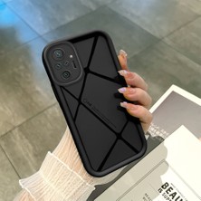 HONTINGA Xiaomi Redmi Note 10 Pro ile Uyumlu Kılıfı Düşüme Önleyici Basitlik Anti Düşme Kamera Korumali Siyah Çizgili Desen Yumuşak Silikon Telefon Kılıfı Kadın ve Erkek Için Uygundur K2-0457