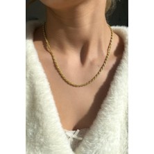 Spossy Silver Jewelry 3,5 mm Burgu Zincir Kolye