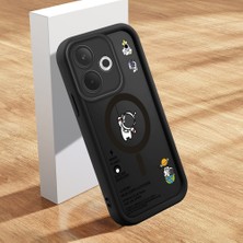 HONTINGA Oppo A5 Pro 5g ile Uyumlu Kılıfı Düşüme Önleyici Basitlik Anti Düşme Kamera Korumali Şirin Kedi Siyah Yaratıcılık Desen Yumuşak Silikon Telefon Kılıfı Kadın ve Erkek Için Uygundur K2-0462