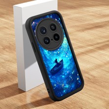 HONTINGA Vivo X200 Pro ile Uyumlu Kılıfı Düşüme Önleyici Basitlik Anti Düşme Kamera Korumali Şirin Kedi Siyah Deniz Desen Yumuşak Silikon Telefon Kılıfı Kadın ve Erkek Için Uygundur K2-0256