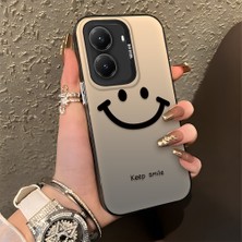 HONTINGA Poco X7 Pro ile Uyumlu Kılıfı Silikon Kenar Sert Arka Düşüme Önleyici Basitlik Anti Düşme Kamera Korumali Gülümseme Desen Telefon Kılıfı Kadın ve Erkek Için Uygundur K1-0861