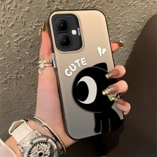 HONTINGA Infinix Smart 10 ile Uyumlu Kılıfı Silikon Kenar Sert Arka Düşüme Önleyici Basitlik Anti Düşme Kamera Korumali Şirin Desen Telefon Kılıfı Kadın ve Erkek Için Uygundur K1-0856