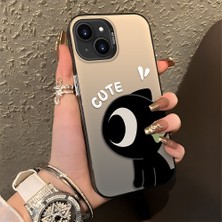 HONTINGA iPhone 13 Mini ile Uyumlu Kılıfı Silikon Kenar Sert Arka Düşüme Önleyici Basitlik Anti Düşme Kamera Korumali Şirin Desen Telefon Kılıfı Kadın ve Erkek Için Uygundur K1-0856