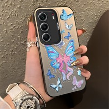 HONTINGA Tecno Camon 40 ile Uyumlu Kılıfı Silikon Kenar Sert Arka Düşüme Önleyici Basitlik Anti Düşme Kamera Korumali Kelebek Desen Telefon Kılıfı Kadın ve Erkek Için Uygundur K1-0854