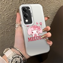 HONTINGA Vivo Y04 ile Uyumlu Kılıfı Silikon Kenar Sert Arka Düşüme Önleyici Basitlik Anti Düşme Kamera Korumali Melody Desen Telefon Kılıfı Kadın ve Erkek Için Uygundur K1-0857