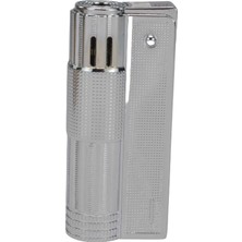 Als Modern Muhtar Tipi Metal Jet Çakmak – Gazlı Torch (Pürmüzlü) Güçlü Alev, Şık Metal Çakmak