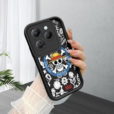 HONTINGA Infinix Hot 40 ile Uyumlu Kılıfı Düşüme Önleyici Basitlik Anti Düşme Kamera Korumali Siyah Yaratıcılık Desen Yumuşak Silikon Telefon Kılıfı Kadın ve Erkek Için Uygundur K2-0461