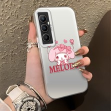 HONTINGA Realme C65 4g ile Uyumlu Kılıfı Silikon Kenar Sert Arka Düşüme Önleyici Basitlik Anti Düşme Kamera Korumali Melody Desen Telefon Kılıfı Kadın ve Erkek Için Uygundur K1-0857