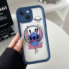 Ucuc iPhone 14 Plus Uyumlu Manyetik Halkalı Yarı Sayda Mat Kamera Koruma Anti-Darbe Silikon Kılıf