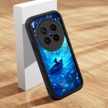 HONTINGA Vivo X300 Pro ile Uyumlu Kılıfı Düşüme Önleyici Basitlik Anti Düşme Kamera Korumali Şirin Kedi Siyah Deniz Desen Yumuşak Silikon Telefon Kılıfı Kadın ve Erkek Için Uygundur K2-0256