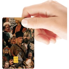 Huggy Craft Türk Dünyası Büyükleri Temalı Parlak Kredi/banka Kart Kaplama Sticker