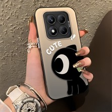 HONTINGA Xiaomi Redmi Note 14 Pro 5g ile Uyumlu Kılıfı Silikon Kenar Sert Arka Düşüme Önleyici Basitlik Anti Düşme Kamera Korumali Şirin Desen Telefon Kılıfı Kadın ve Erkek Için Uygundur K1-0856