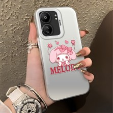 HONTINGA Poco C65 ile Uyumlu Kılıfı Silikon Kenar Sert Arka Düşüme Önleyici Basitlik Anti Düşme Kamera Korumali Melody Desen Telefon Kılıfı Kadın ve Erkek Için Uygundur K1-0857