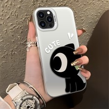 HONTINGA iPhone 13 Pro ile Uyumlu Kılıfı Silikon Kenar Sert Arka Düşüme Önleyici Basitlik Anti Düşme Kamera Korumali Şirin Desen Telefon Kılıfı Kadın ve Erkek Için Uygundur K1-0856