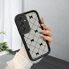 HONTINGA Samsung Galaxy A16 ile Uyumlu Kılıfı Düşüme Önleyici Basitlik Anti Düşme Kamera Korumali Siyah Çizgili Desen Yumuşak Silikon Telefon Kılıfı Kadın ve Erkek Için Uygundur K2-0457