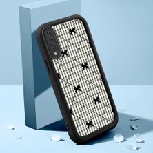 HONTINGA Samsung Galaxy A30S ile Uyumlu Kılıfı Düşüme Önleyici Basitlik Anti Düşme Kamera Korumali Şirin Kedi Siyah Çizgili Desen Yumuşak Silikon Telefon Kılıfı Kadın ve Erkek Için Uygundur K2-0457