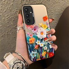 HONTINGA Samsung Galaxy S23 Fe ile Uyumlu Kılıfı Silikon Kenar Sert Arka Düşüme Önleyici Basitlik Anti Düşme Kamera Korumali Çiçek Desen Telefon Kılıfı Kadın ve Erkek Için Uygundur K1-0859