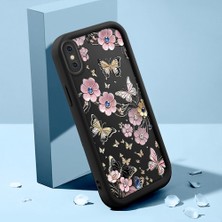 HONTINGA iPhone x ile Uyumlu Kılıfı Düşüme Önleyici Basitlik Anti Düşme Kamera Korumali Şirin Kedi Siyah Kelebek Desen Yumuşak Silikon Telefon Kılıfı Kadın ve Erkek Için Uygundur K2-0458