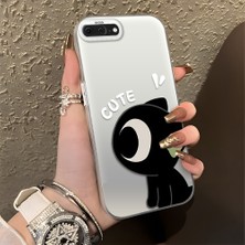 HONTINGA iPhone 7 Plus ile Uyumlu Kılıfı Silikon Kenar Sert Arka Düşüme Önleyici Basitlik Anti Düşme Kamera Korumali Şirin Desen Telefon Kılıfı Kadın ve Erkek Için Uygundur K1-0856