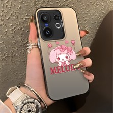 HONTINGA Vivo X200 Fe ile Uyumlu Kılıfı Silikon Kenar Sert Arka Düşüme Önleyici Basitlik Anti Düşme Kamera Korumali Melody Desen Telefon Kılıfı Kadın ve Erkek Için Uygundur K1-0857