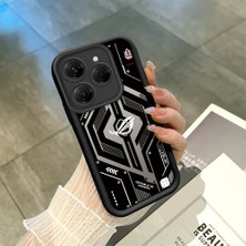 HONTINGA Tecno Spark 20 Pro ile Uyumlu Kılıfı Düşüme Önleyici Basitlik Anti Düşme Kamera Korumali Siyah Klasik Desen Yumuşak Silikon Telefon Kılıfı Kadın ve Erkek Için Uygundur K2-0263
