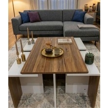 Bicabin Milano 4 Zigonlu Orta Sehpa -Atlantik Çam/Beyaz