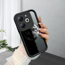 HONTINGA Infinix Smart 8 ile Uyumlu Kılıfı Düşüme Önleyici Basitlik Anti Düşme Kamera Korumali Siyah Kelebek Desen Yumuşak Silikon Telefon Kılıfı Kadın ve Erkek Için Uygundur K2-0262