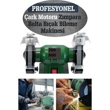 Moonshop Alman TURBO-3000 Çark Motoru Zimpara Balta Bıçak Bileme Makinesi Tas Motoru Taslama 200 mm