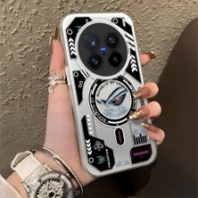 HONTINGA Vivo X200 Pro ile Uyumlu Kılıfı Silikon Kenar Sert Arka Düşüme Önleyici Basitlik Anti Düşme Kamera Korumali Yaratıcılık Desen Telefon Kılıfı Kadın ve Erkek Için Uygundur K1-0855
