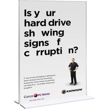 Arte Display T Tipi Dikey A4 Pleksi Masaüstü Şeffaf Föylük Broşürlük Fiyatlık 5li Paket