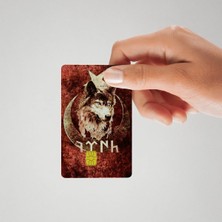 Huggy Craft Bozkurt Kırmızı Ton Parlak Kredi/banka Kart Kaplama Sticker (Yüksek Kalite)