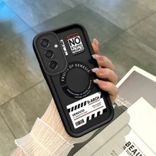HONTINGA Samsung Galaxy M15 ile Uyumlu Kılıfı Düşüme Önleyici Basitlik Anti Düşme Kamera Korumali Siyah Yaratıcılık Desen Yumuşak Silikon Telefon Kılıfı Kadın ve Erkek Için Uygundur K2-0461