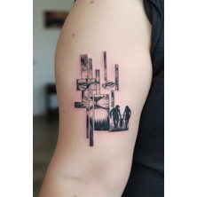 Dövme Kutusu Aslanın Gücü ve Aile Bağları Geçici Dövme | Gerçekçi Parçalı Aslan Yüzü Kol Bacak Dövmesi