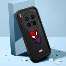 HONTINGA Vivo X300 Pro ile Uyumlu Kılıfı Düşüme Önleyici Basitlik Anti Düşme Kamera Korumali Şirin Kedi Siyah Spider Desen Yumuşak Silikon Telefon Kılıfı Kadın ve Erkek Için Uygundur K2-0455