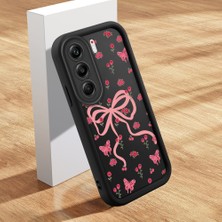 HONTINGA Tecno Camon 40 Pro 5g ile Uyumlu Kılıfı Düşüme Önleyici Basitlik Anti Düşme Kamera Korumali Şirin Kedi Siyah Kurdele Düğümü Desen Yumuşak Silikon Telefon Kılıfı Kadın ve Erkek Için Uygundur K2-0463
