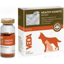 Veda Healthy Kidneys Kedi ve Köpek Için Fitoterapötik Böbrek Destek Solüsyonu (3 Adet x 10 Ml)
