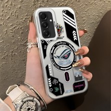 HONTINGA Samsung Galaxy A16 ile Uyumlu Kılıfı Silikon Kenar Sert Arka Düşüme Önleyici Basitlik Anti Düşme Kamera Korumali Yaratıcılık Desen Telefon Kılıfı Kadın ve Erkek Için Uygundur K1-0855