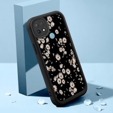 HONTINGA Oppo A15S ile Uyumlu Kılıfı Düşüme Önleyici Basitlik Anti Düşme Kamera Korumali Şirin Kedi Siyah Yıldız Desen Yumuşak Silikon Telefon Kılıfı Kadın ve Erkek Için Uygundur K2-0261