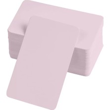 LTG Nova Boş Kelime Kartları 5x8 cm - 50 Adet Oval Kenarlı | Tabu &amp; Not Kartları - Pembe