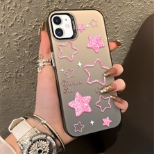 HONTINGA iPhone 12 Mini ile Uyumlu Kılıfı Silikon Kenar Sert Arka Düşüme Önleyici Basitlik Anti Düşme Kamera Korumali Renkli Yıldızlar Desen Telefon Kılıfı Kadın ve Erkek Için Uygundur K1-0858