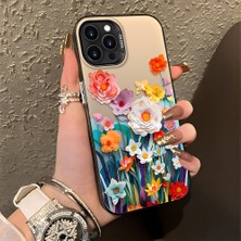 HONTINGA iPhone 13 Pro Max ile Uyumlu Kılıfı Silikon Kenar Sert Arka Düşüme Önleyici Basitlik Anti Düşme Kamera Korumali Çiçek Desen Telefon Kılıfı Kadın ve Erkek Için Uygundur K1-0859