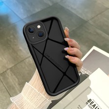 HONTINGA iPhone 15 ile Uyumlu Kılıfı Düşüme Önleyici Basitlik Anti Düşme Kamera Korumali Siyah Çizgili Desen Yumuşak Silikon Telefon Kılıfı Kadın ve Erkek Için Uygundur K2-0457