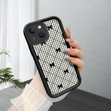 HONTINGA iPhone 15 ile Uyumlu Kılıfı Düşüme Önleyici Basitlik Anti Düşme Kamera Korumali Siyah Çizgili Desen Yumuşak Silikon Telefon Kılıfı Kadın ve Erkek Için Uygundur K2-0457