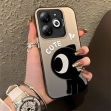 HONTINGA Tecno Spark 20 ile Uyumlu Kılıfı Silikon Kenar Sert Arka Düşüme Önleyici Basitlik Anti Düşme Kamera Korumali Şirin Desen Telefon Kılıfı Kadın ve Erkek Için Uygundur K1-0856