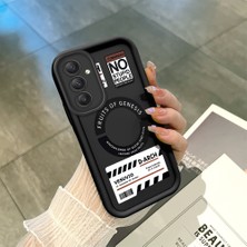 HONTINGA Samsung Galaxy A54 ile Uyumlu Kılıfı Düşüme Önleyici Basitlik Anti Düşme Kamera Korumali Siyah Yaratıcılık Desen Yumuşak Silikon Telefon Kılıfı Kadın ve Erkek Için Uygundur K2-0461