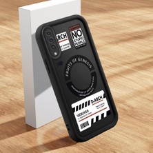 HONTINGA Samsung Galaxy A50 ile Uyumlu Kılıfı Düşüme Önleyici Basitlik Anti Düşme Kamera Korumali Şirin Kedi Siyah Yaratıcılık Desen Yumuşak Silikon Telefon Kılıfı Kadın ve Erkek Için Uygundur K2-0461