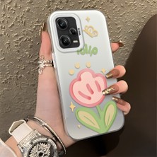 HONTINGA Redmi Note 12 Pro 5g ile Uyumlu Kılıfı Silikon Kenar Sert Arka Düşüme Önleyici Basitlik Anti Düşme Kamera Korumali Çiçek Desen Telefon Kılıfı Kadın ve Erkek Için Uygundur K1-0860