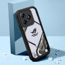 HONTINGA Realme C63 ile Uyumlu Kılıfı Düşüme Önleyici Basitlik Anti Düşme Kamera Korumali Şirin Kedi Siyah Klasik Desen Yumuşak Silikon Telefon Kılıfı Kadın ve Erkek Için Uygundur K2-0263