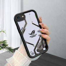 HONTINGA iPhone 7 ile Uyumlu Kılıfı Düşüme Önleyici Basitlik Anti Düşme Kamera Korumali Siyah Klasik Desen Yumuşak Silikon Telefon Kılıfı Kadın ve Erkek Için Uygundur K2-0263
